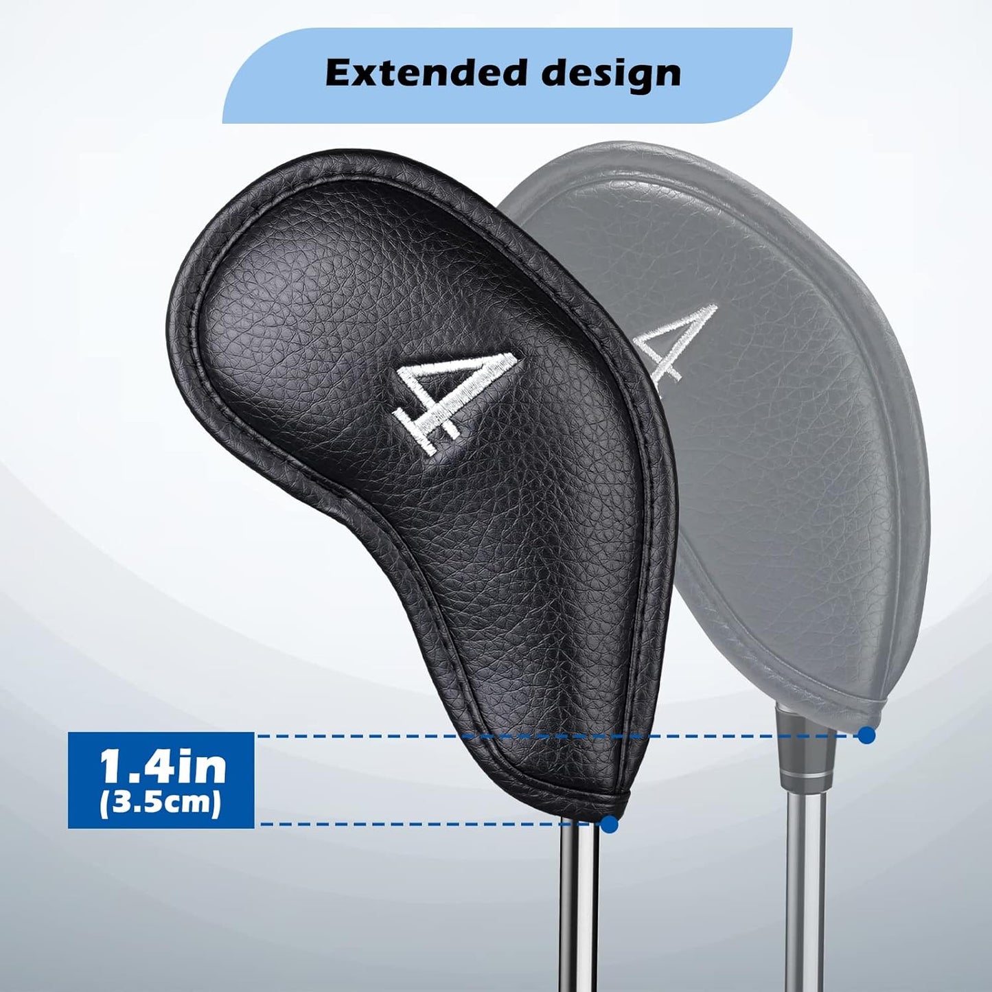 Craftsman Golf Magnetic Iron Headcovers Protective Cover with Large No. Available for Customize Name