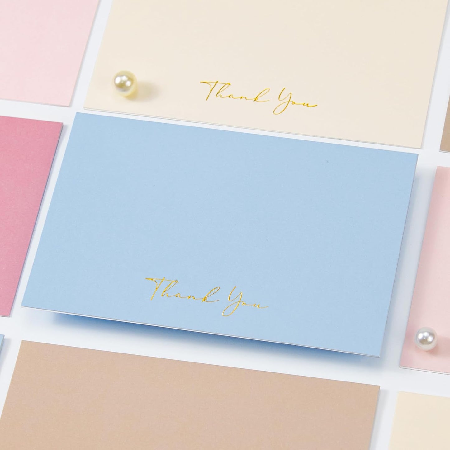 Crisky Ombre Thank You Cards with Envelopes & Stickers， 25 Pack Bridal Shower Graduation Thank You Cards Small Business, Wedding Baby Shower Birthday Funeral Notes Bulk