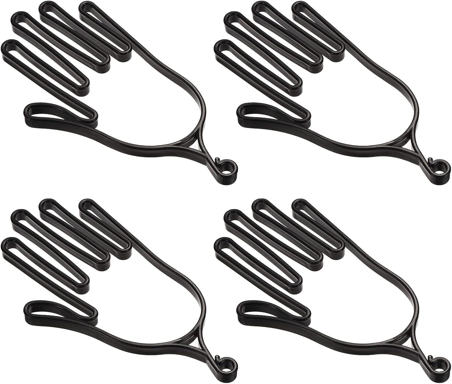 PATIKIL Golf Gloves Stretcher, 4 Pack Plastic Keeper Support Rack Holder Dryer Hanger Frame for Sports Gloves Maintenance, Black