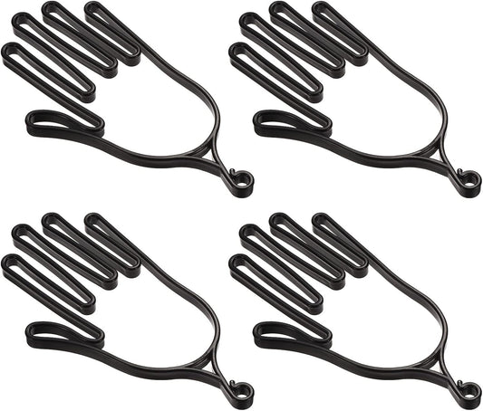 PATIKIL Golf Gloves Stretcher, 4 Pack Plastic Keeper Support Rack Holder Dryer Hanger Frame for Sports Gloves Maintenance, Black