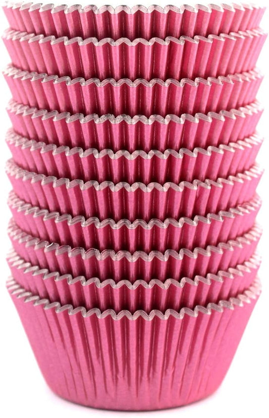 Eoonfirst Pink Foil Cupcake Case Liners Valentine's Day Baking Muffin Paper Cups 200 Pcs