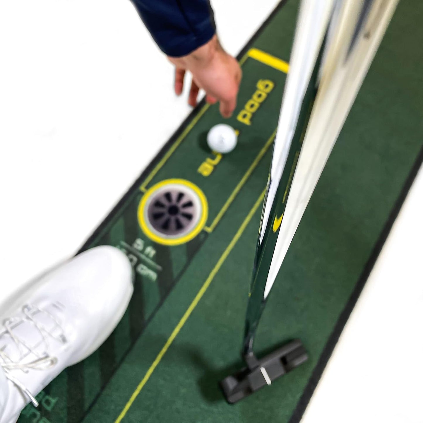 WELLPUTT - Golf Putting Training Mat - 10ft Start 2.0