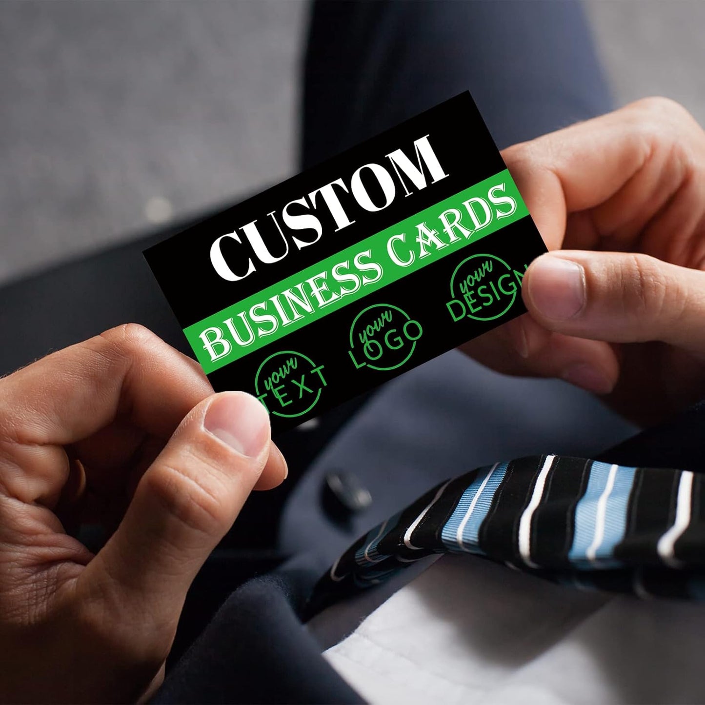 Custom 100PCS Double-sided Printing Business Cards - Customize with Your Logo - Personalized 3.5"x 2" Cards
