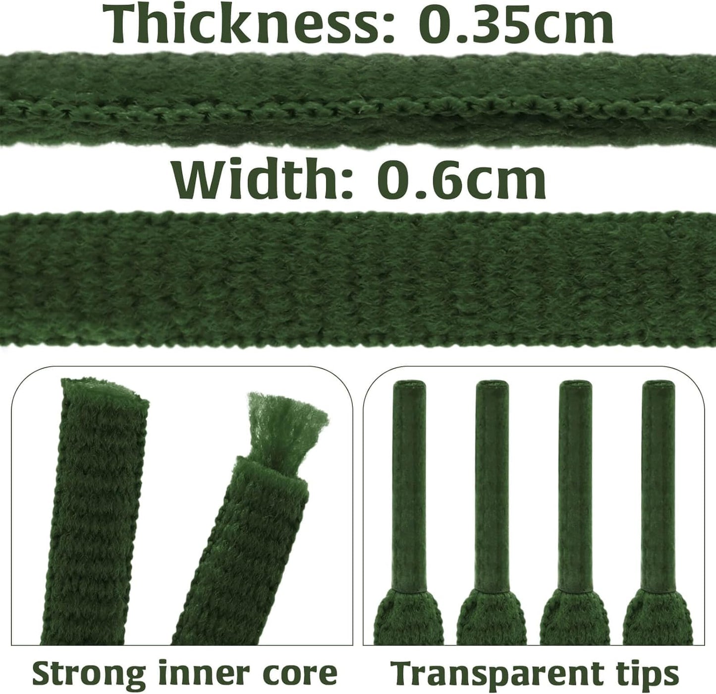 DELELE 2Pair Oval Shoes laces 42 Colors Half Round 1/4" Athletic ShoeLaces for Sport/Running Shoes Shoe Strings