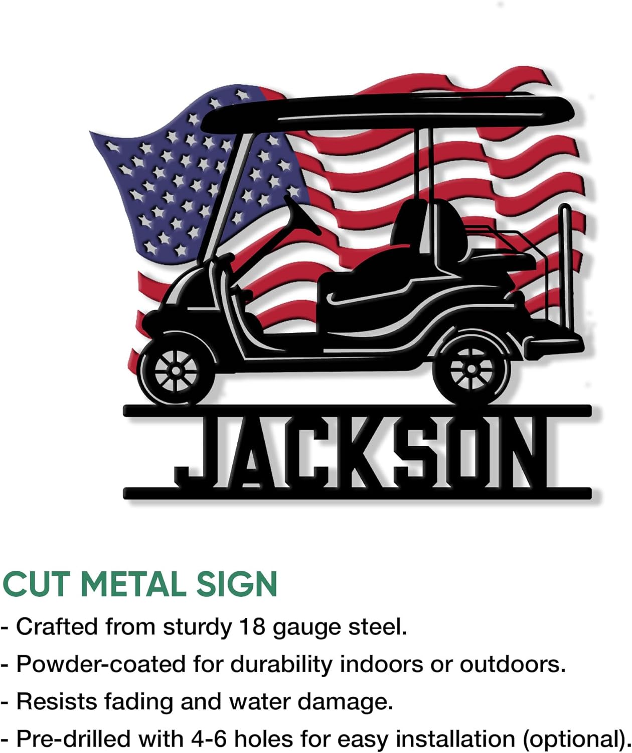 Golf Metal Sign – Custom Name Wall Decor for Porch, Yard, or Bedroom – Gift for Dad, Mom, Golf Enthusiast, Son, Daughter, or Coach on Birthday or Golf Event