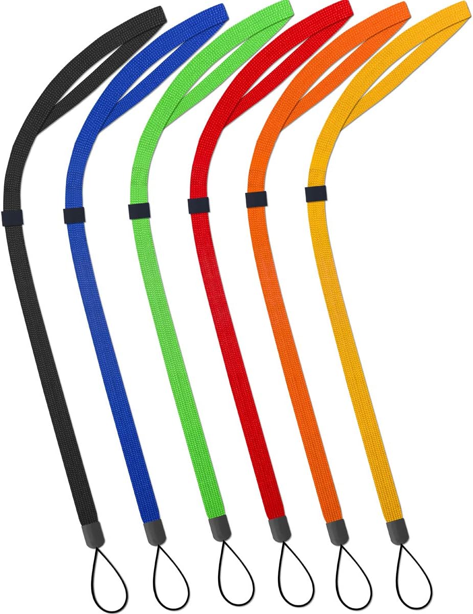 AMUU Neck Lanyard Flat Adjustable 6 Pack 6 Colours,for Walkie-talkie,Cruise,Keys,Pen,Phone,id Badges Holder,Office,Cell Phones,USB,Whistles,iPod,Blue,Black,Green,Red,Orange,Yellow