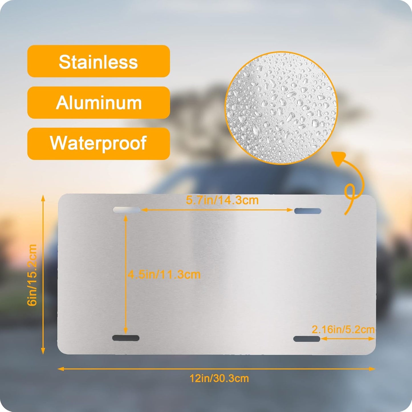 Custom License Plate Personalized License Plates for Front of Car Customized Your Text Image Photo Logo License Plate Car Tag Suitable for Truck Bar Cafe Door Plate Auto Accessories 6 x 12 Inch