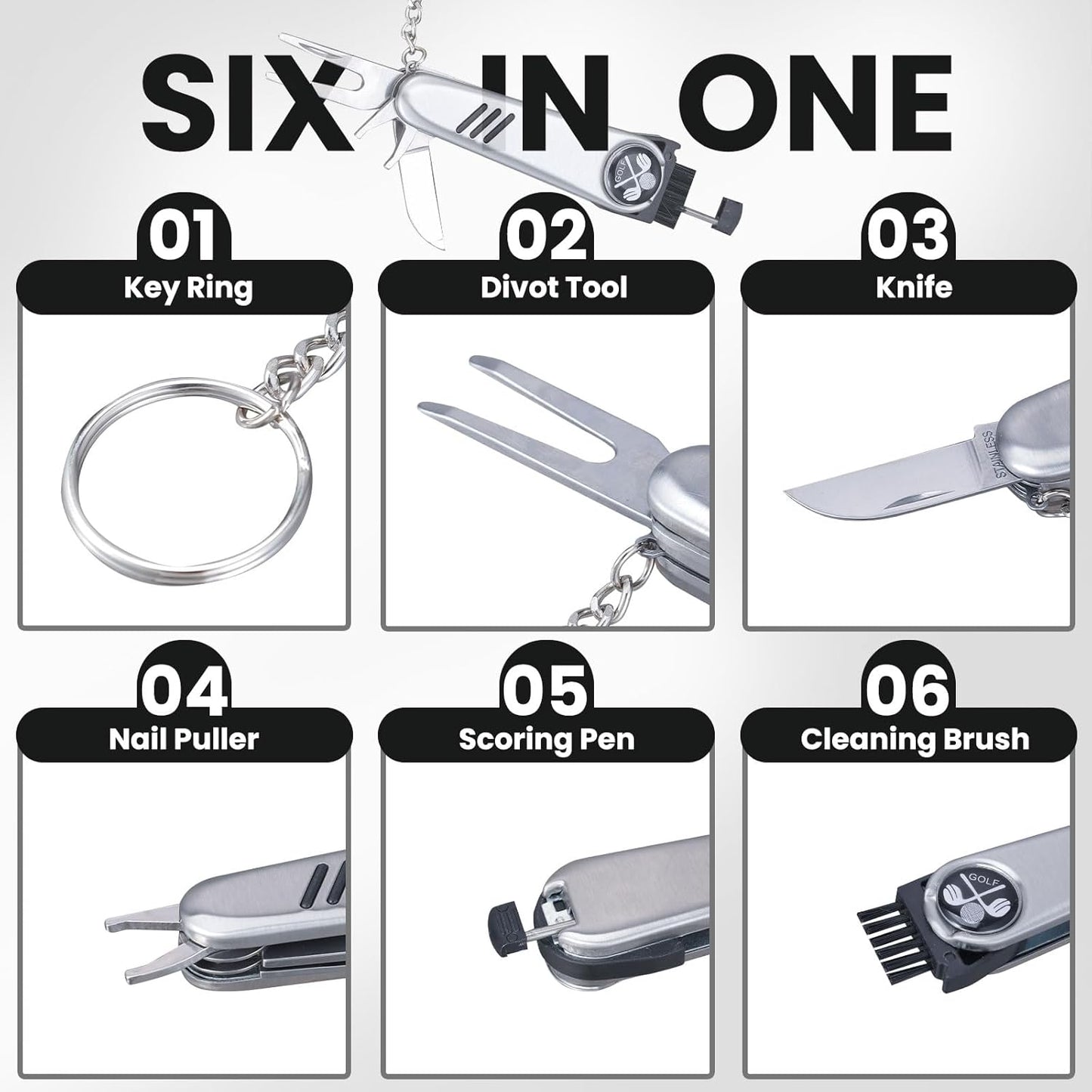 Golf Gifts for Men and Women,Golf Accessories Set with Hi-End Case,Golf Balls,Golf Tees,Golf Multifunctional Divot Tool,Rangefinder Golf Brush,Golf Scorer，Golf Ball Clamp