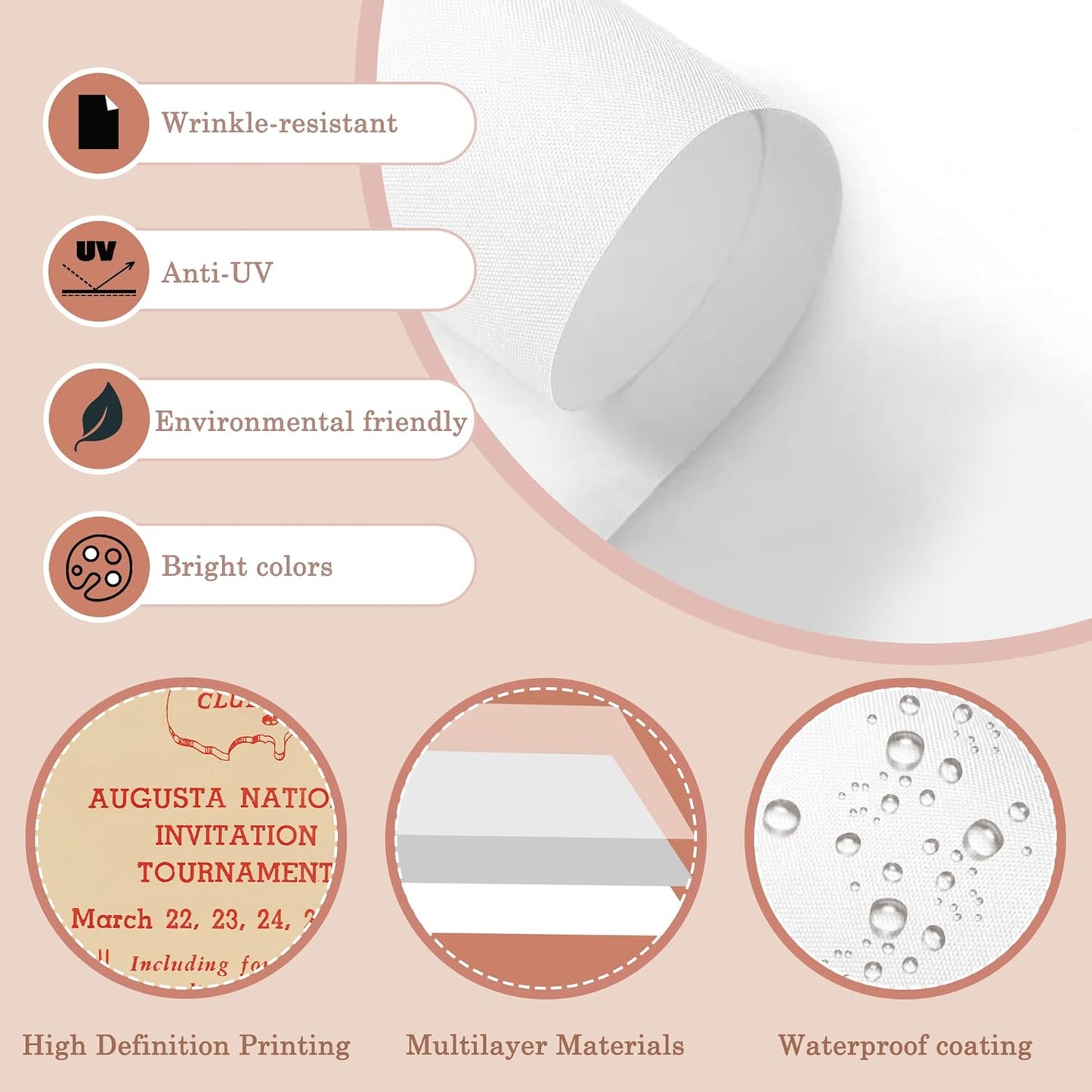 Framed Vintage Golf Wall Decor, Masters Golf Augusta National 1934 Tournament Wall Art Canvas Poster for Living Room Bedroom Office Decorations (16" x 24", Unframed)