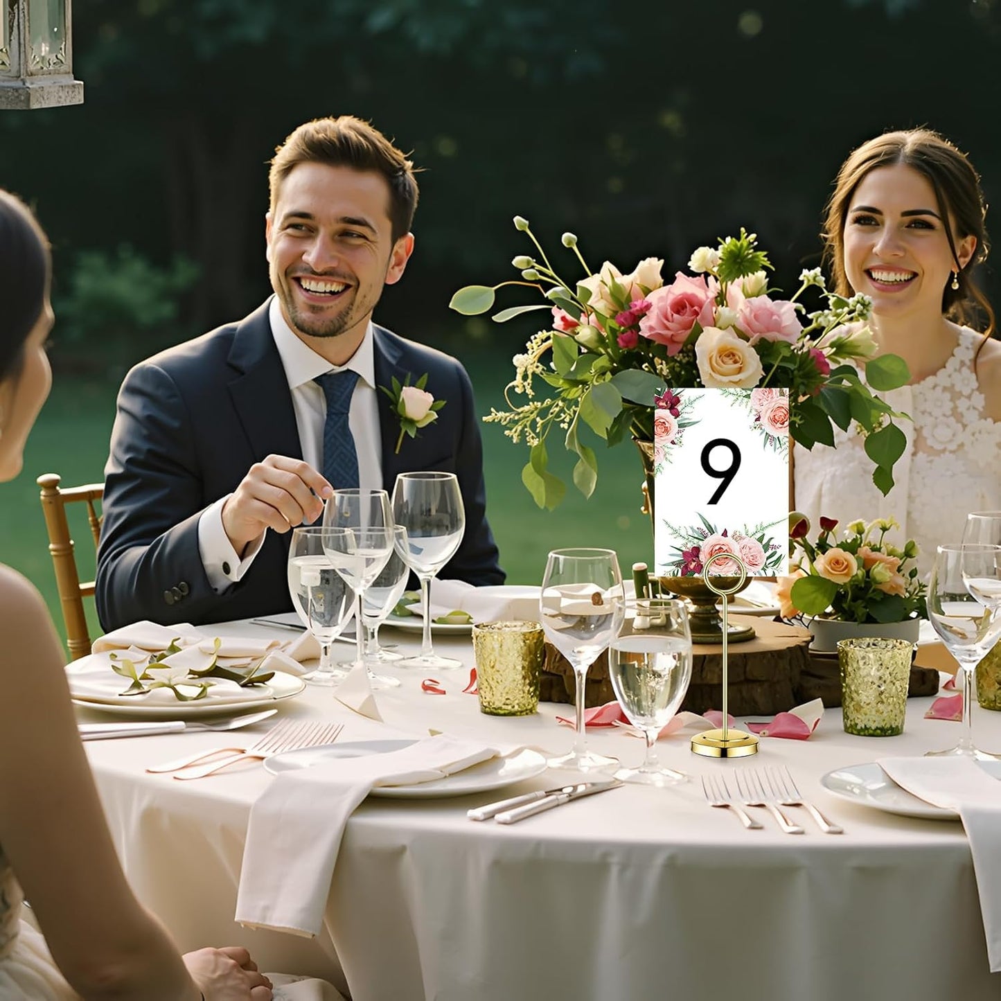 20 Pcs Table Number Holders 4/6/8/10 Inch Place Card Holder Stands Wire Photo Clips Metal Table Card Stands for Centerpieces, Photos, Food Signs, Birthdays, Weddings(Gold)