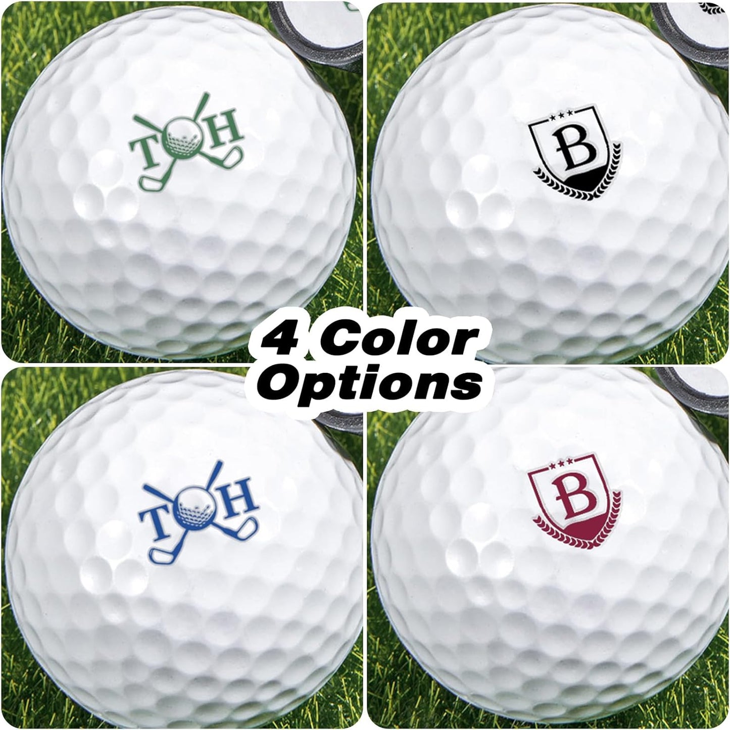 CALLIE Personalized Golf Ball Stamp | 4 Color & 2 Size Options | Custom Name Stamper for Golfers | Father's Birthday Christmas Gift, Golf Accessories (0.79''(2cm)-Big Colored Stamp)