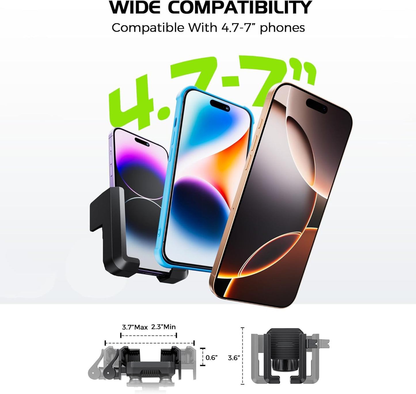 Magnetic Golf Cart Phone Holder, Golf Cart Phone Mount with N52 Magnets Compatible with EZGO, Club Car, Yamaha, Golf Cart Accessories for iPhone, Samsung, Google Pixel & More