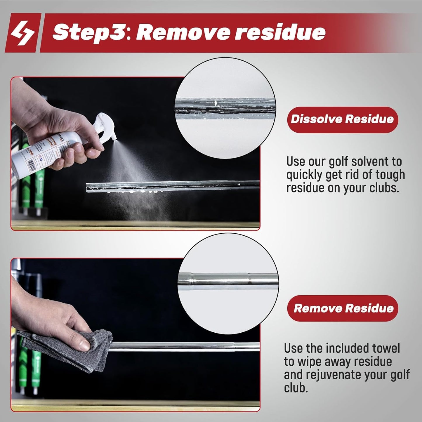 SAPLIZE Golf Grip Complete Kit – 5oz Solvent, 15 Grip Tapes, Tape Remover Tool, Hook Blade & Rubber Vise Clamp for Regripping Clubs