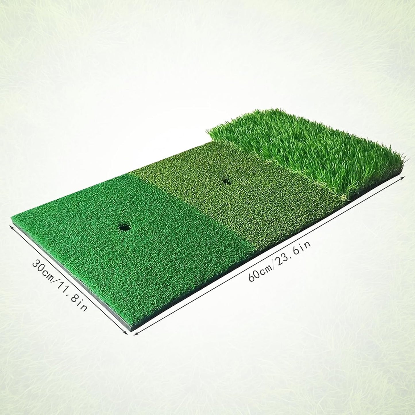 3-in-1 Golf Chipping Mat – Tri-Turf Golf Practice Mat for Indoor & Outdoor Use, Durable Turf Hitting mat for Driving, Chipping, and Putting Practice
