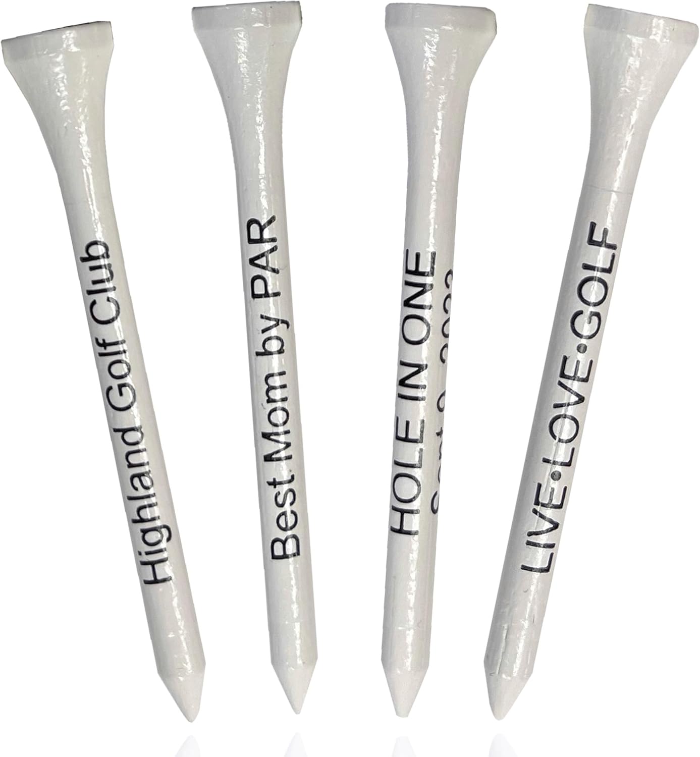 3 ¼ Bamboo Golf Tees, Customizable Golf Tees with Imprinted Messages, Essential Equipment & Ideal Gift for Golfers