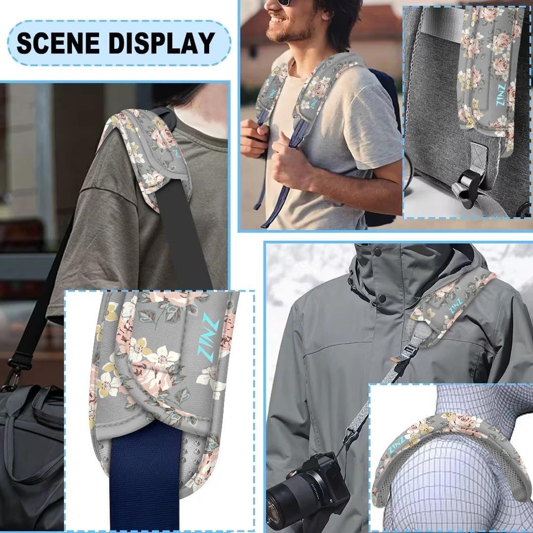 ZINZ 2-Pack Universal Shoulder Pad with Ultra Thick Cushion for Bag Luggage Bag Crossbody, Plus Long & Anti-Slip & Breathable,Light Rose