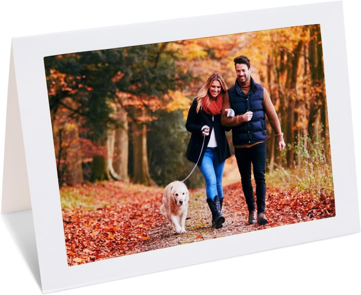 BEST PAPER GREETINGS 36-Pack Thank You Card Photo Insert Frames - 5 x 7 Inch White Modern Cardstock - Envelopes Included - Paper Picture Frame Cards