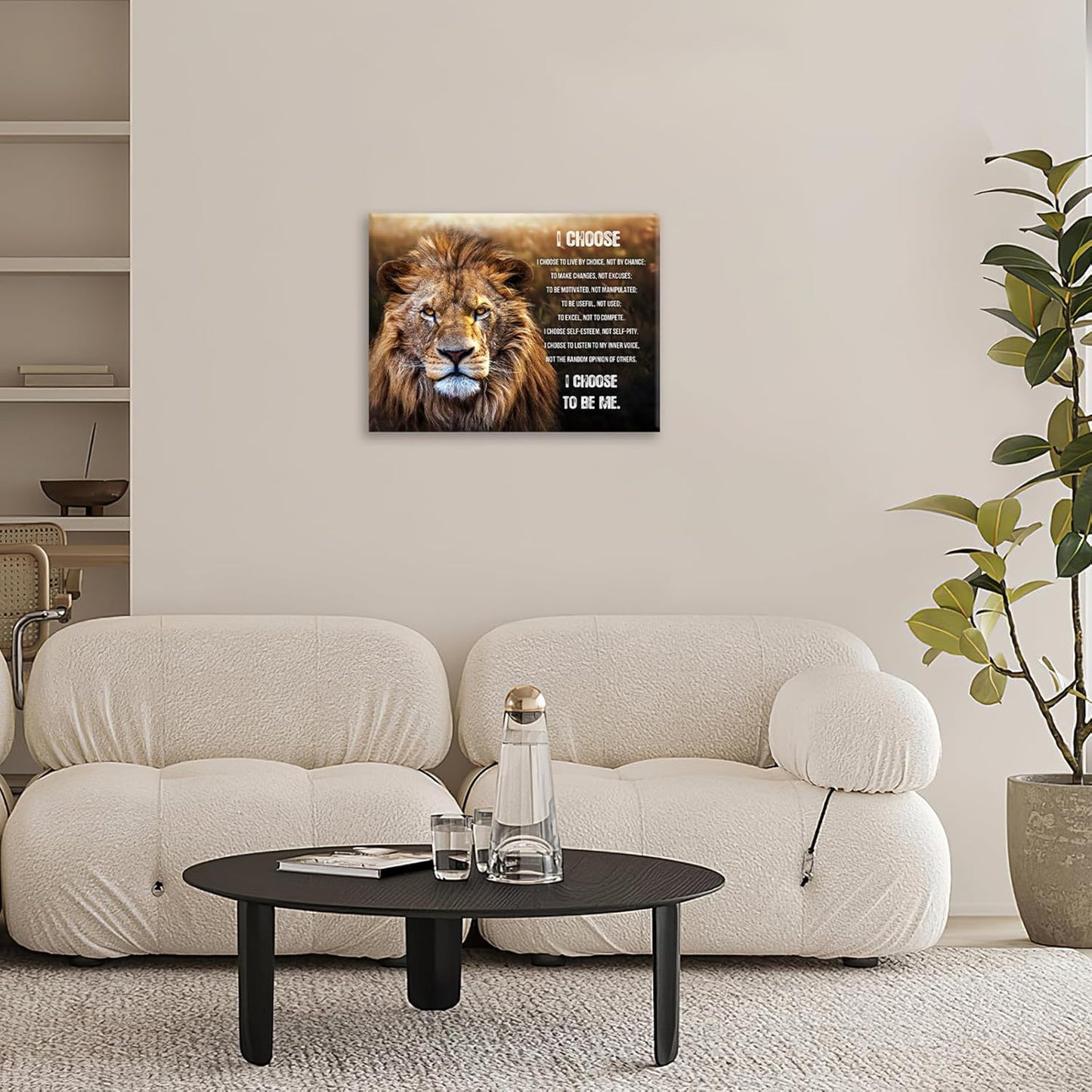 Lion Wall Art, Motivational Pictures Wall Decor God Says You Are Canvas Prints Framed Artwork Paintings Poster Home Office Decorations For Bathroom Bedroom Living Room Kitchen 16l X 12w