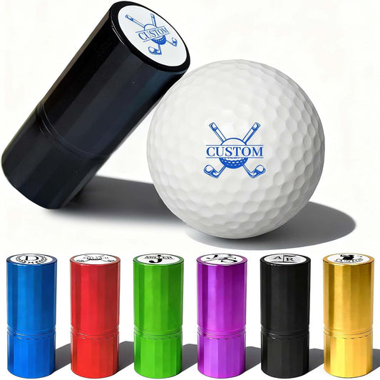 Lihome Golf Ball Stamp Personalized - Durable Waterproof Reusable Ink Stamper, Custom Golf Gift for Men, Dad, Retirement, Father's Day, Birthday & Christmas