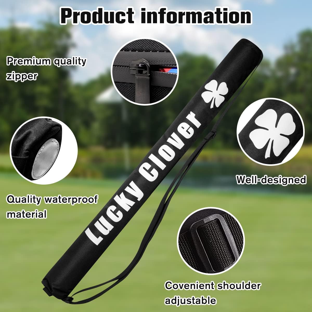 Glof Beer Sleeve for Golf Bag,7-Can Insulated Cooler Sleeve Gifts for Men,Fits in Most GolfBags Styles and Types