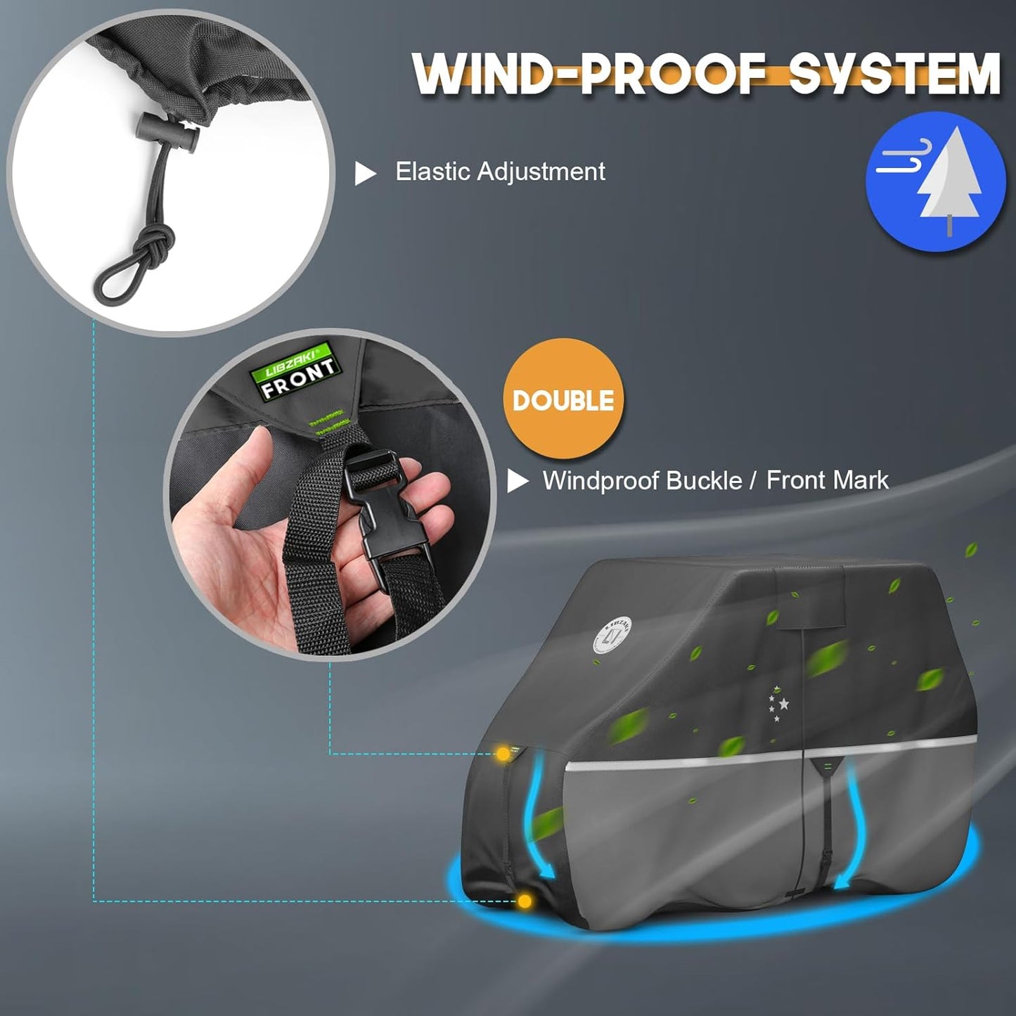 Waterproof Golf Cart Cover, Heavy Duty Marine Grade Fabric, Universal Fits for Most Brand 2/2+2/4+2 Passengers Yamaha, Honda, Club Car, EZGO Golf Cart