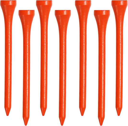 Golf Tees, 3 1/4Inch, 77 Count,Professional Deluxe Wooden Golf Tee, More Than 20 Colors Combination, Natural Hard Wood Golf Tee