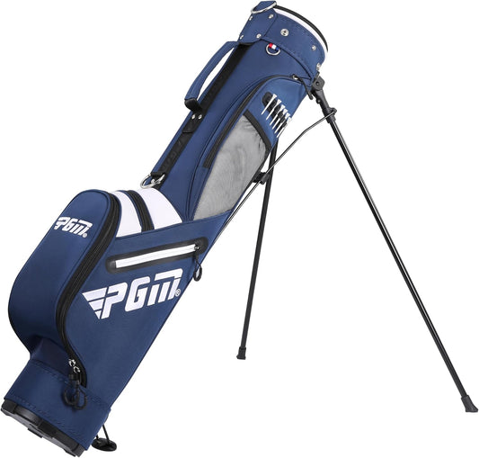 PGM Sunday Golf Stand Bag for Women and Men - Easy Carry Pitch Lightweight Golf Stand Bag with Cooler Pouch and Valuables Pocket for Driving Range Par 3 Executive Courses