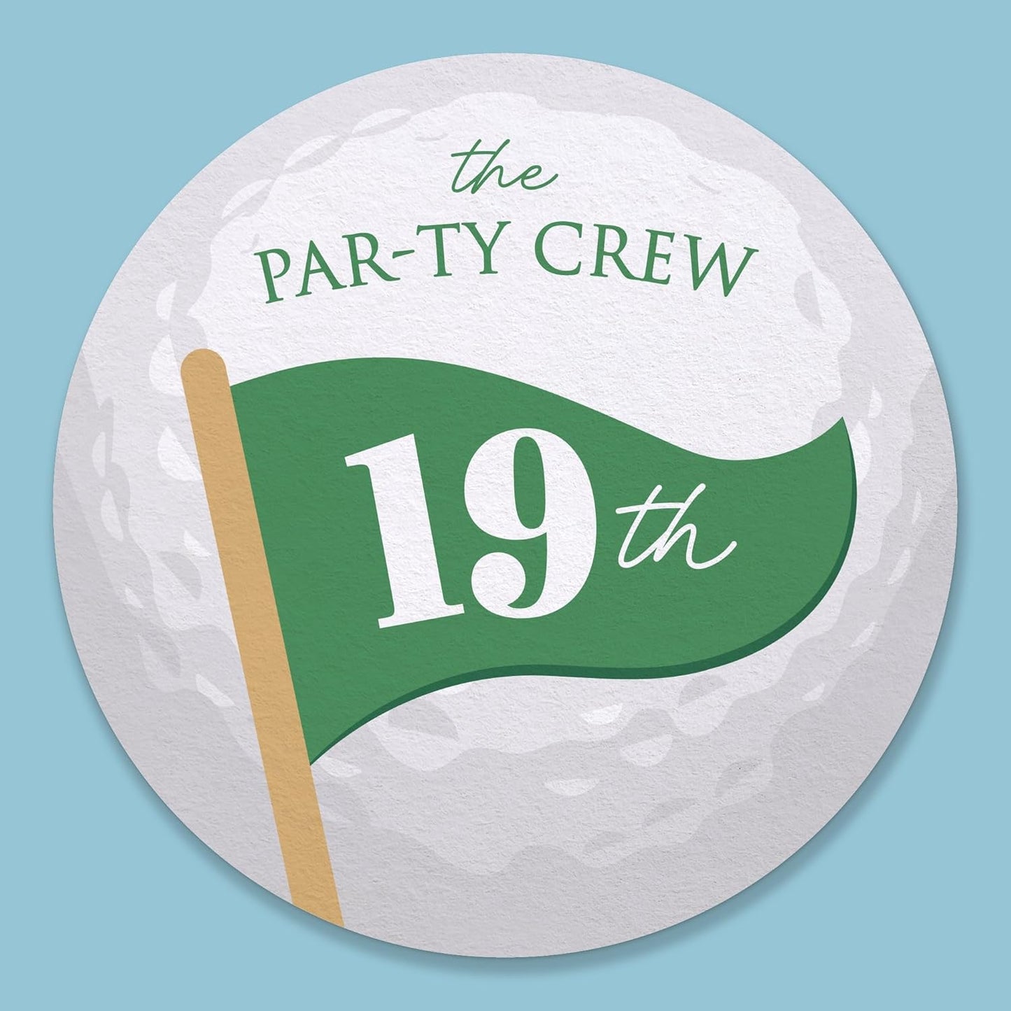 Big Dot of Happiness Personalized 19th Hole Golf Drink Coasters, 4-Inch Disposable Round Paper Coasters for Golf Clubhouse Birthday Party, Custom Funny Cocktail Table Decor for Bar Drinks - Set of 25
