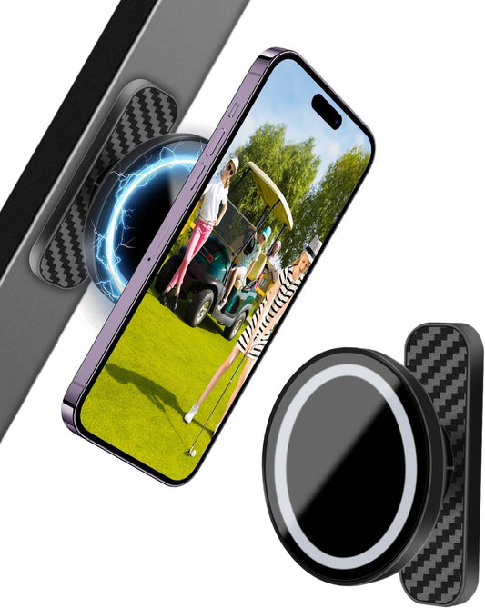 MENOLY Magnetic Golf Cart Phone Holder Compatible with EZGO, Club Car, Yamaha,Golf Cart Phone Mount Fits with iPhone 16 15 14 13 12 Pro Max Plus, Galaxy, Google Golf Cart Accessories Gift for Men