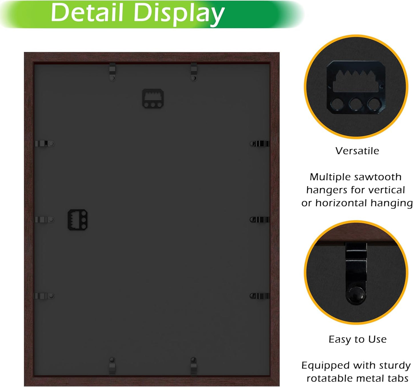 FrameWorks Mahogany Wooden Shadow Box Frame - 12' x 16', Display Case with Soft Felt Back, Tempered Glass, Elegant White Ball Push Pins