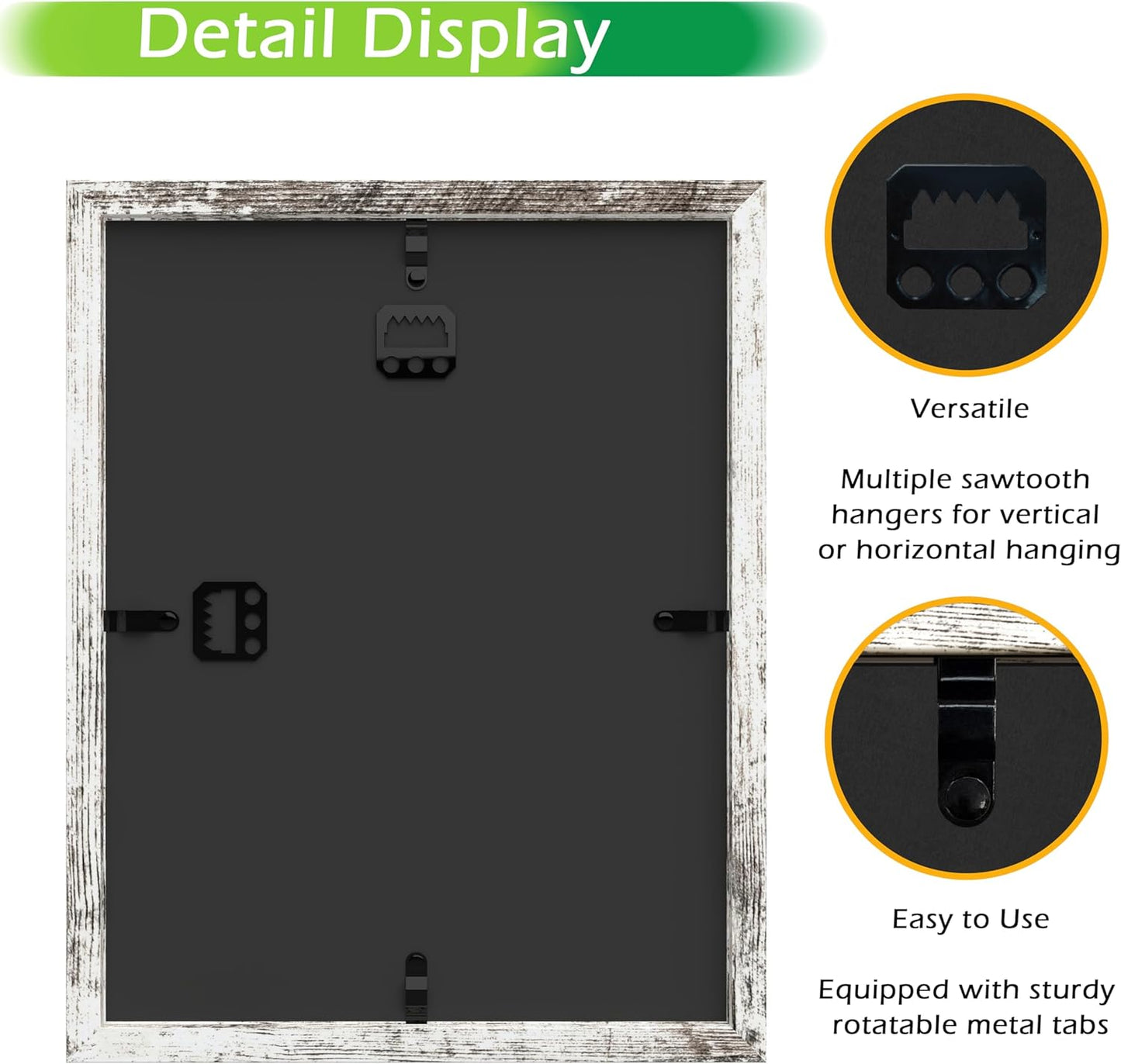 FrameWorks 8.5x11 Driftwood Wooden Shadow Box Frame – Soft Felt Back, Tempered Glass, and Included Elegant White Ball Push Pins