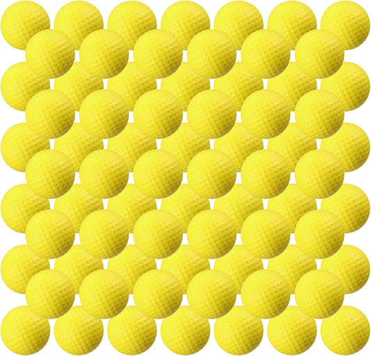 Junkin 80 Pcs Foam Golf Balls Rubber Practice Balls Realistic Feel and Flight Sport Training for Indoor or Outdoor Backyard Golf Training