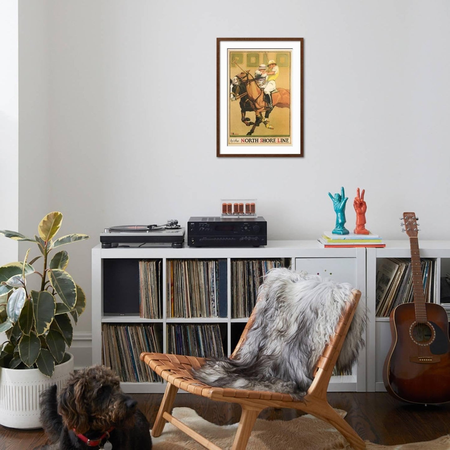 ART.COM Wall Art Print Polo Poster on Brown Frame, 21" x 29"