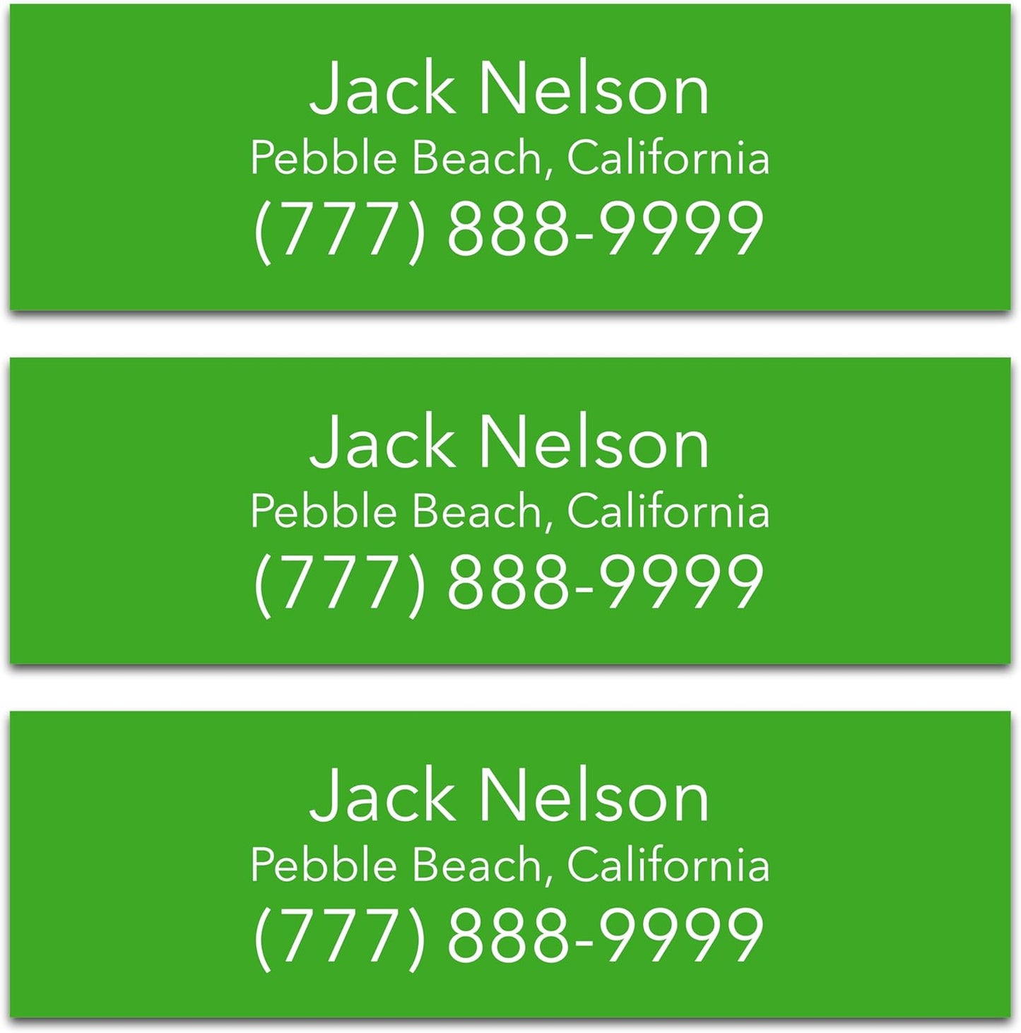 Personalized Golf Club Name Labels (30 Labels) - Custom Waterproof Name Stickers for Golf Clubs (Green with White Text)