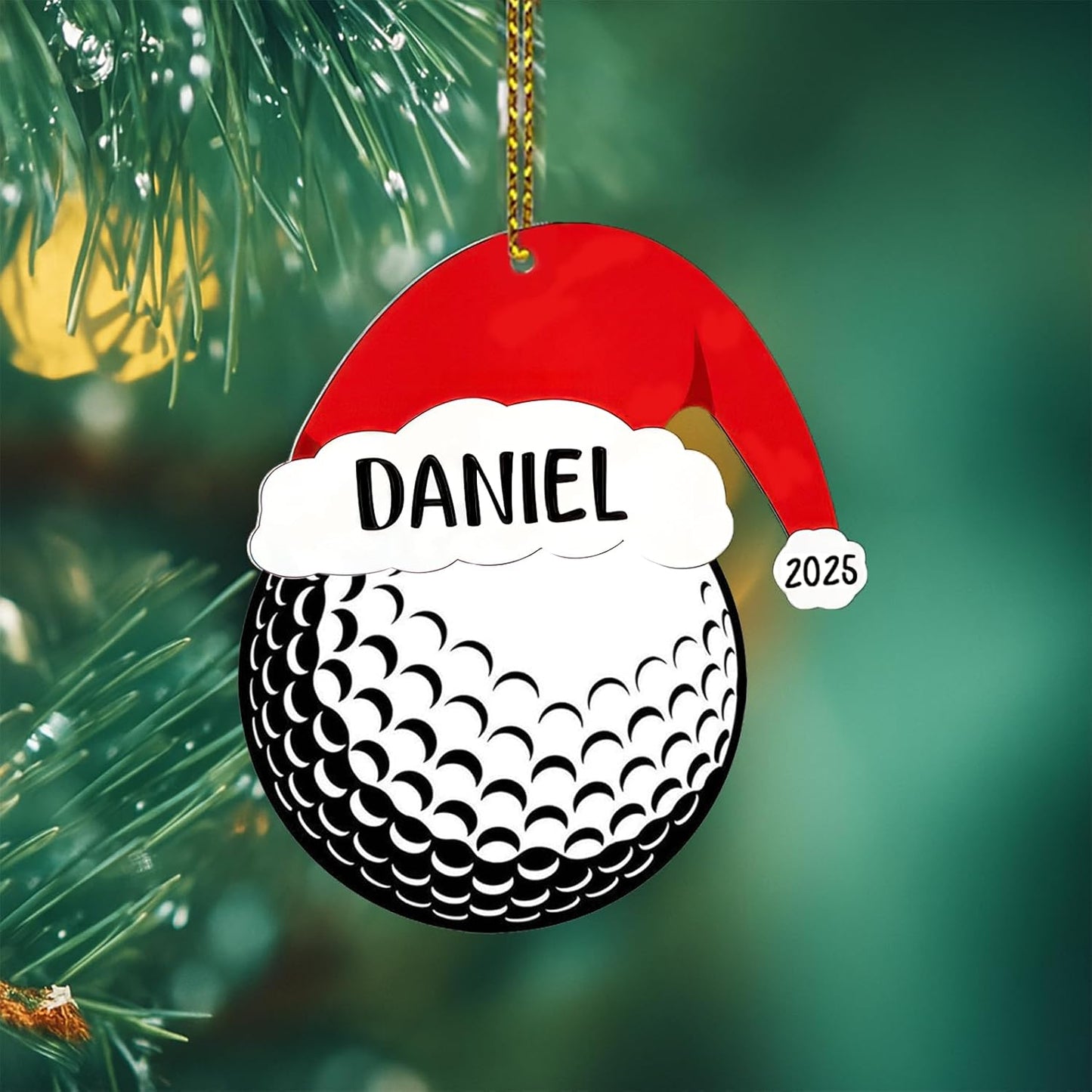 Personalized Golf Christmas Ornaments 2025, Custom Golf Christmas Tree Ornaments with Name, Team Ornament, Custom Coach Gifts, Hanging Decor, Gifts for Sports Lovers Boys, Xmas Gift 2025