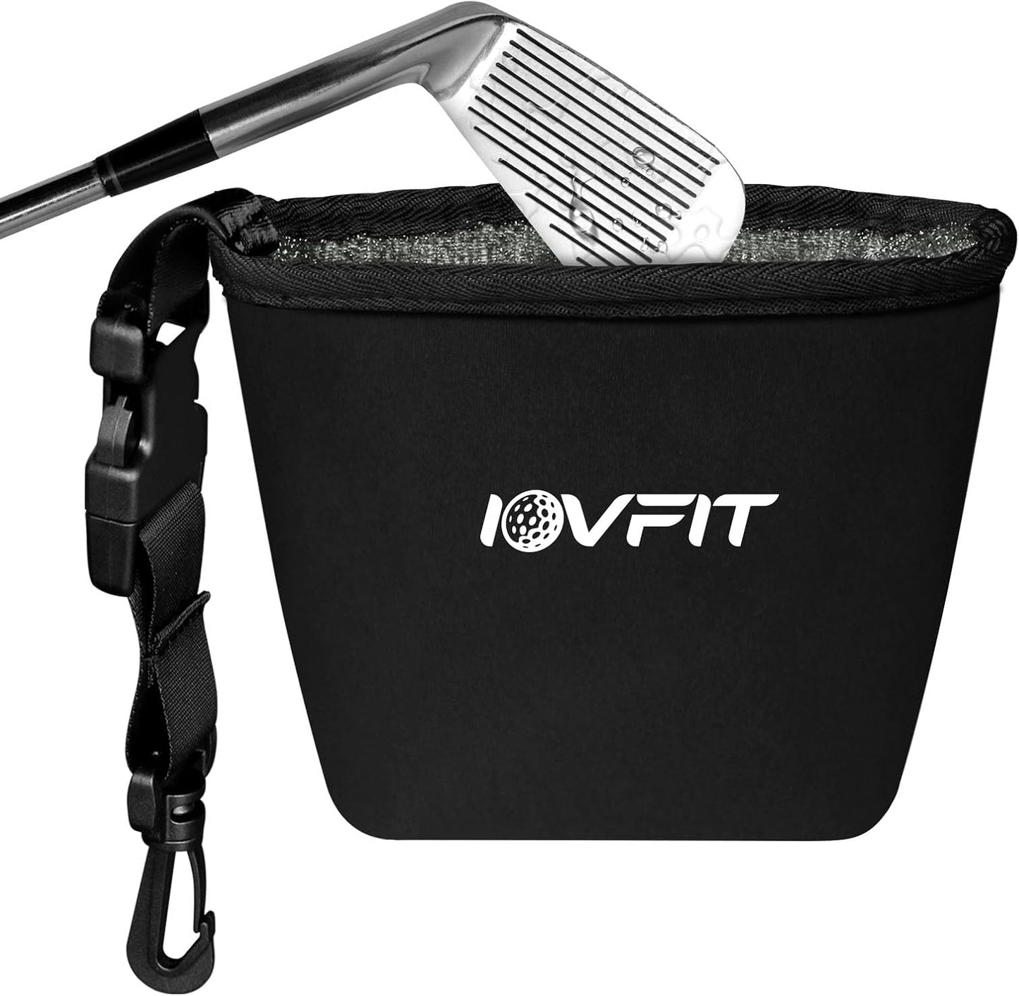 Golf Club and Golf Ball Cleaning Bag，Portable Waterproof Club Cleaner with Detachable Clip, Quick Dirt & Grass Removal, Compact Design for Golfers