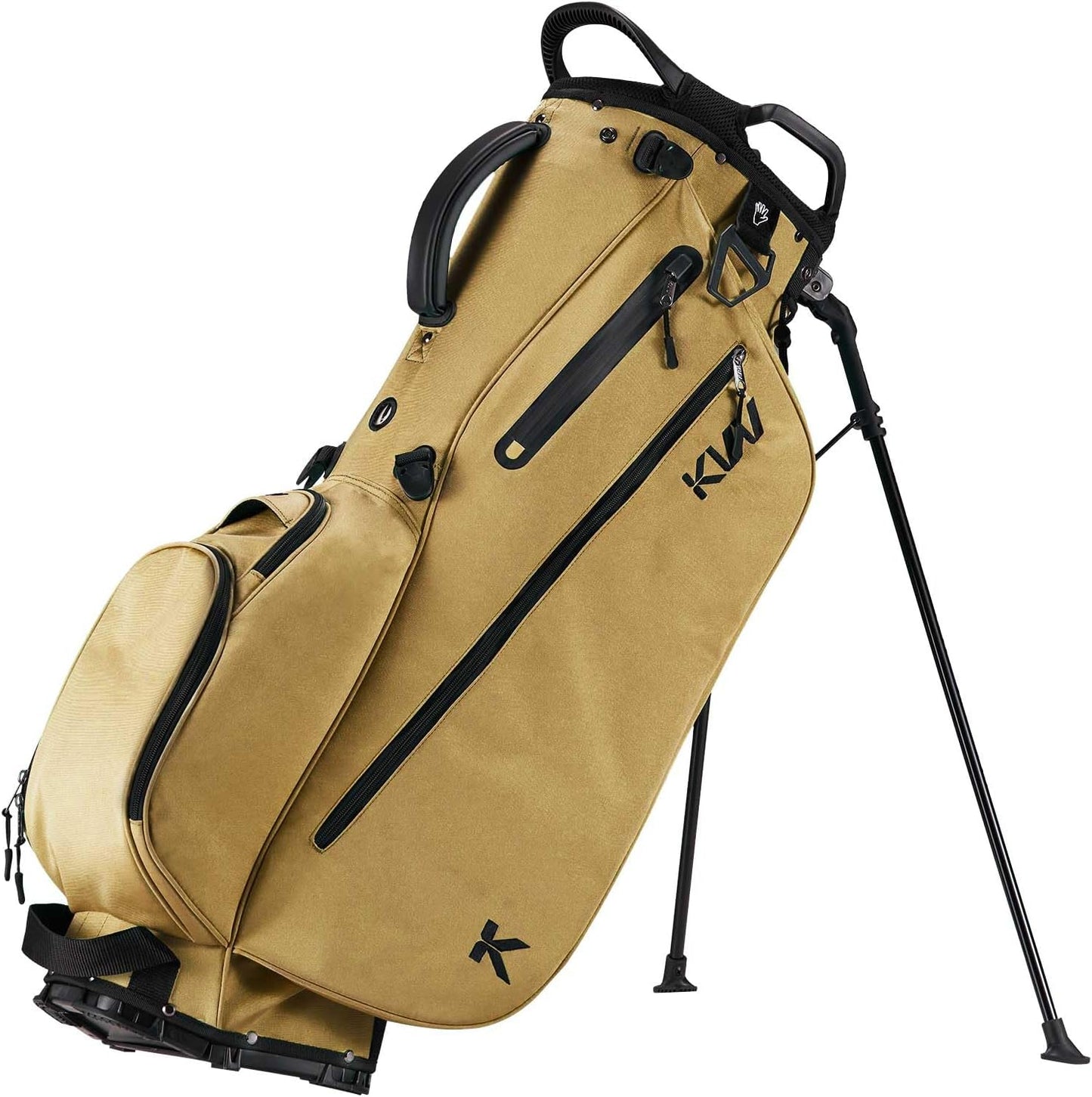 KVV Lightweight Golf Stand Bag with 7 Way Full-Length Dividers, 5 Zippered Pockets, Automatically Adjustable Dual Straps，Elegant Design
