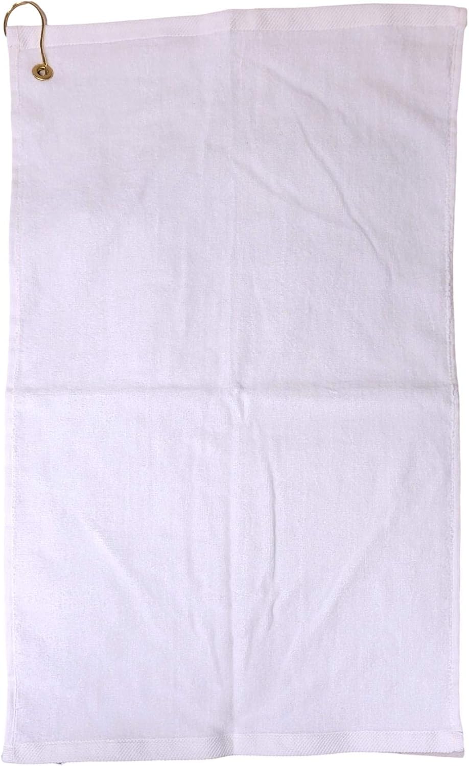 Cotton Golf Bag Towel with Clip (White)