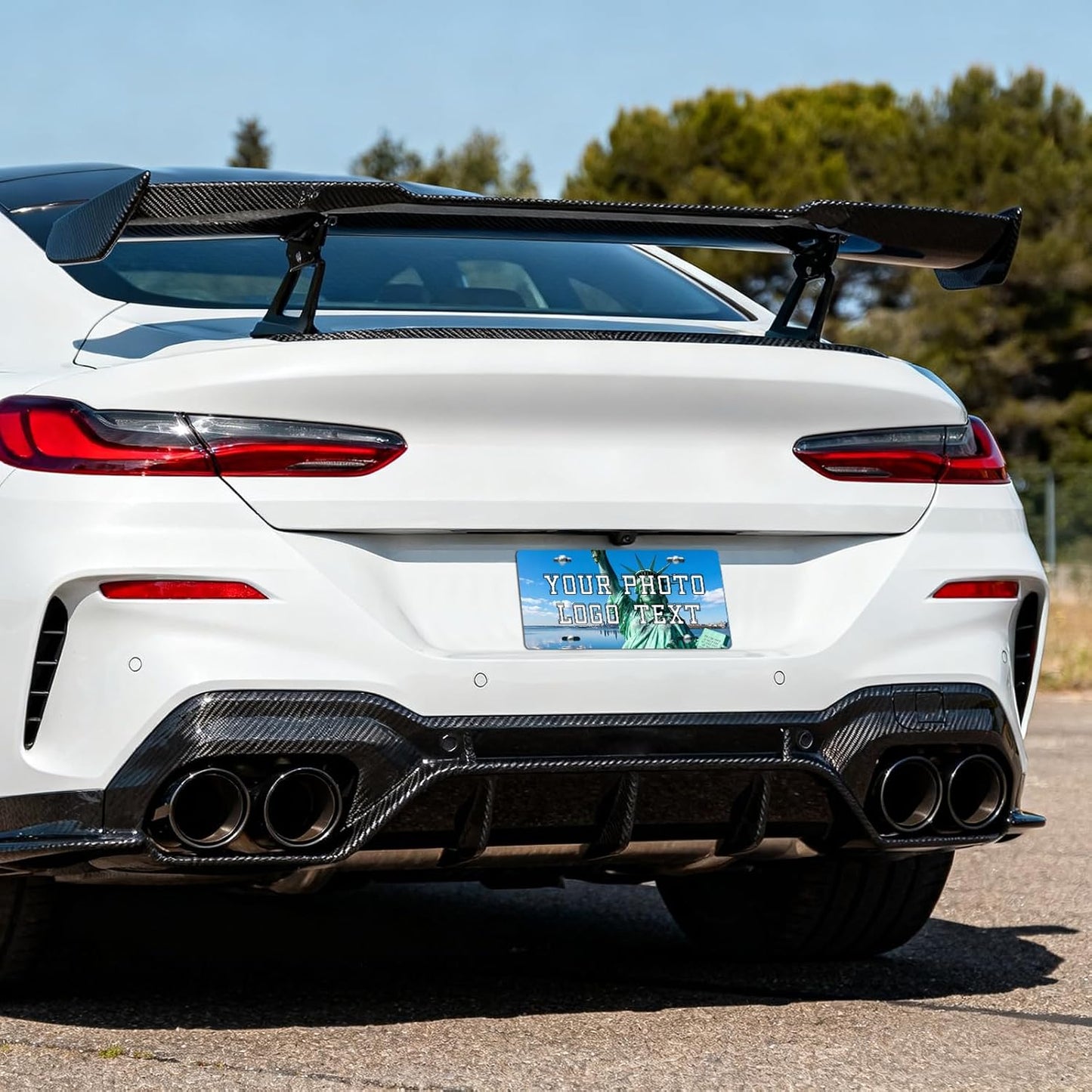 Metal Personalized License Plate - Custom UV Printed Front Vanity Plates with Decorative Designs for Car, Auto Accessories with Customizable Photo & Text - 6x12 Inch Car Decor Tags & Number Plates