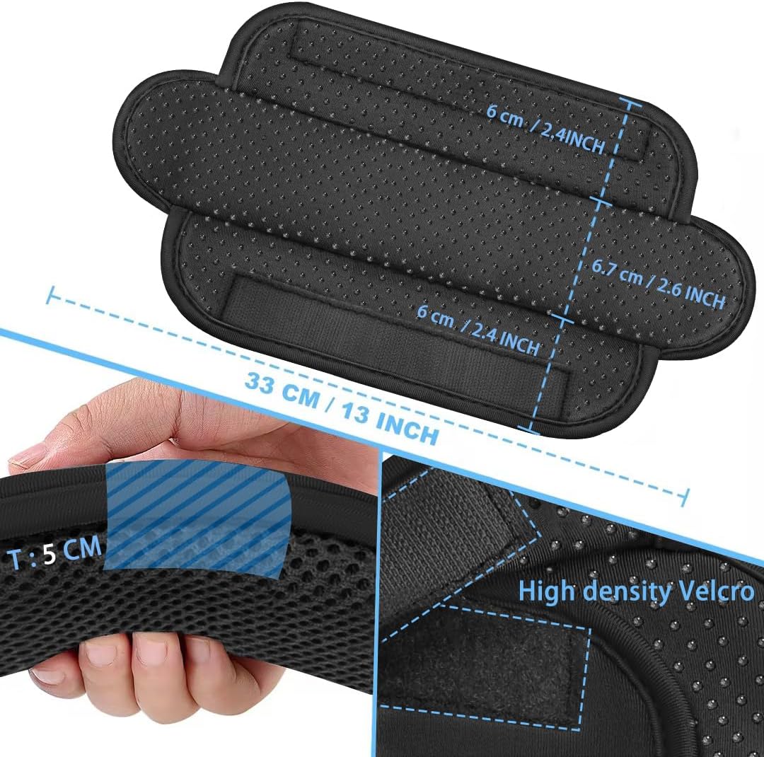 ZINZ 2-Pack Universal Shoulder Pad with Ultra thick Cushion for Bag Luggage Bag Crossbody, Plus Long & Anti-Slip & Breathable,Drak Gray-2Pack