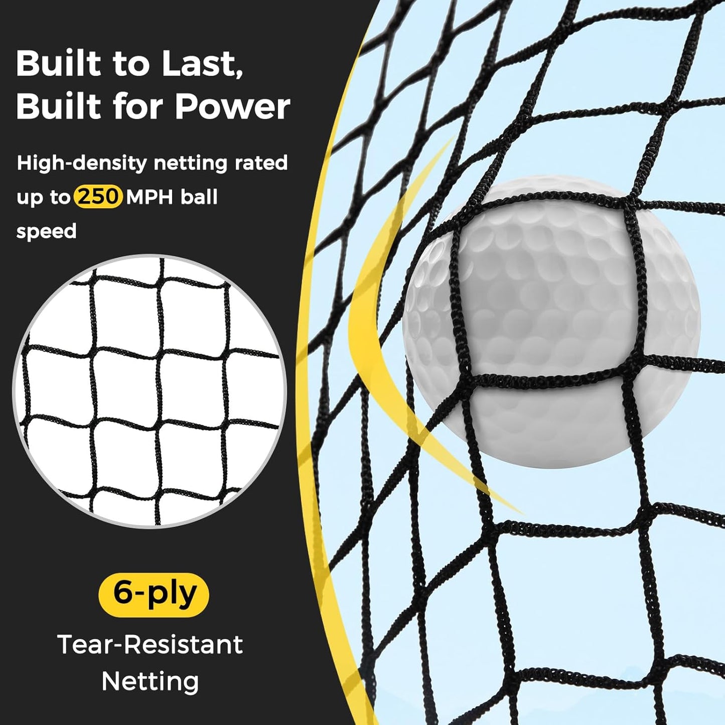 MangoStar Golf Net, 11x8ft Golf Simulators Hitting Net with High-Density Impact Screen and Target Cloth, Heavy Duty Practice Cage for Swing Driving, Home Backyard Garage Indoor Outdoor Use