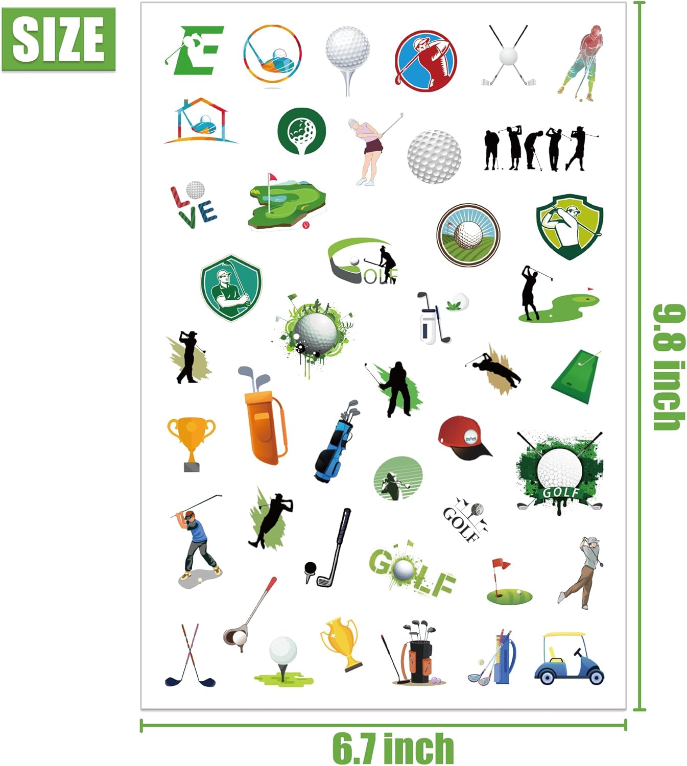 1200+PCS Golf Stickers -Golf Theme Stickers Party Supplies Decorations Outdoor Sport Birthday Baby Shower Party Favors
