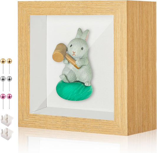 3x3 Mini Shadow Box Display Case Picture Frame with Soft Linen Back,Small Deep Black Shadow Box 3x3 for Flowers Medal Display Case Jersey pet Graduation Memorabilia Baby Ltems Crafts Photos