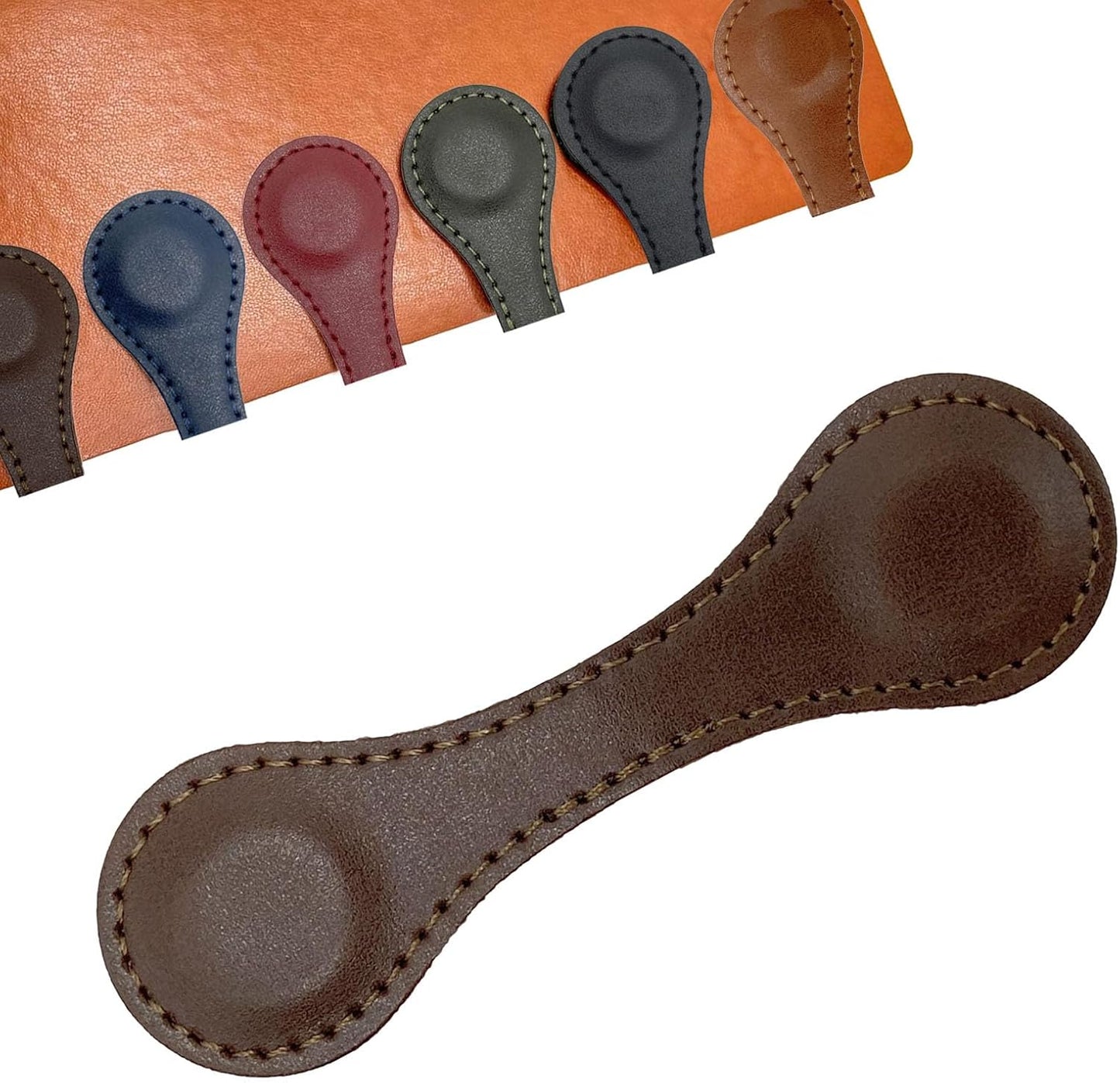 Customized Leather Magnetic Bookmarks for Man Women Personalized Engraved Text Book Marker Clips Gift for Book Lover Kids Readers