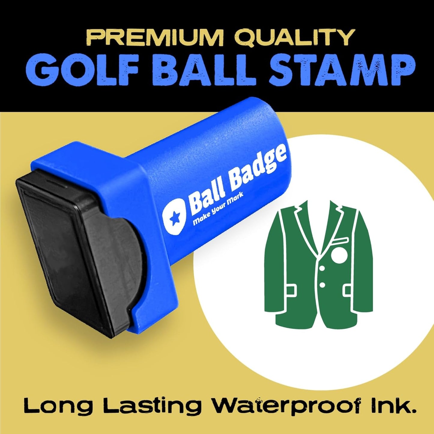 Ball Badge - Golf Ball Stamp (The Golf Series), Golf Ball Marker, Reusable Golf Ball Marking Tool to Identify Golf Balls