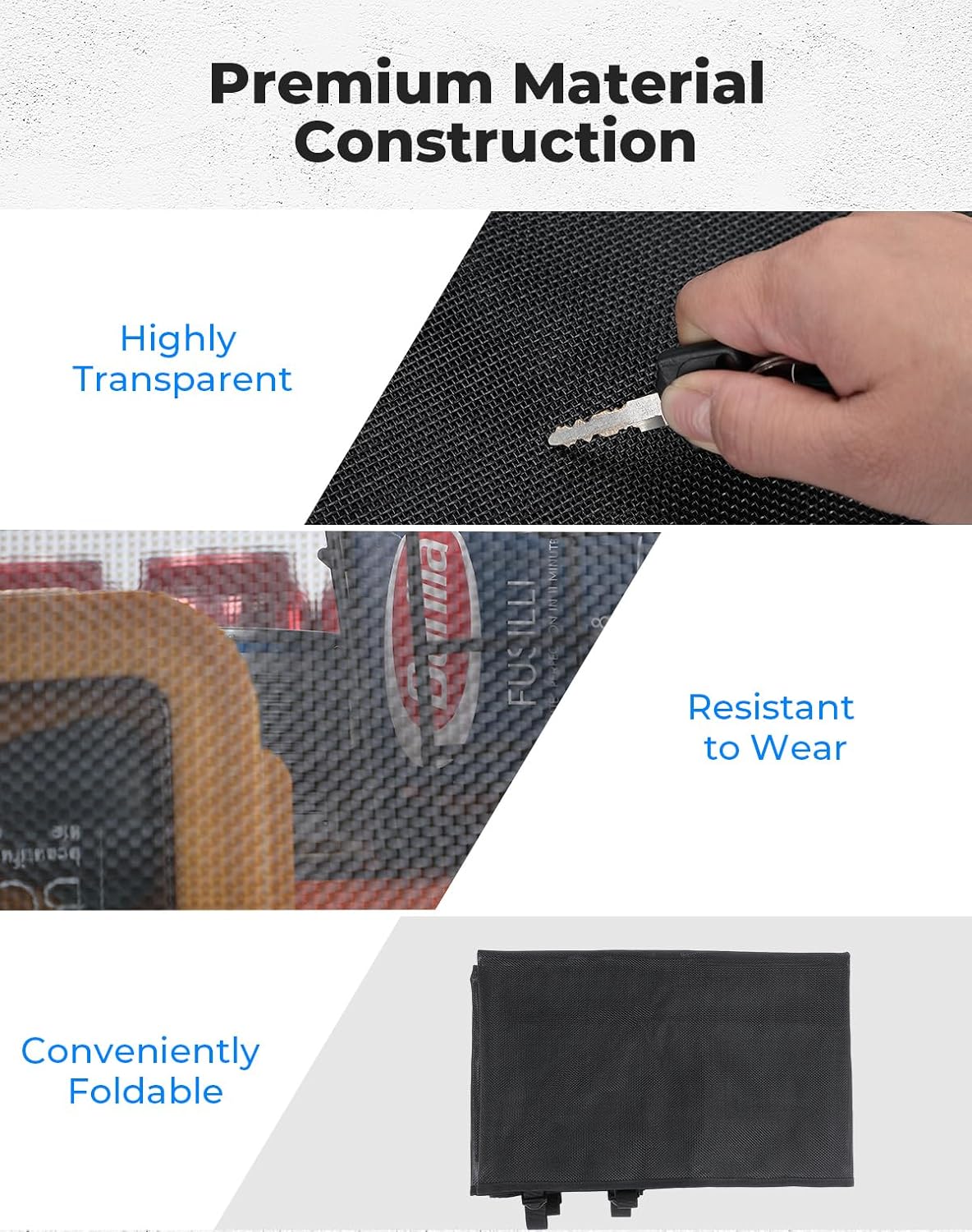 KEMIMOTO Universal 4-Passenger Golf Cart Cargo Net, Compatible with Club Car, EZGO, Drive Golf Carts, Black