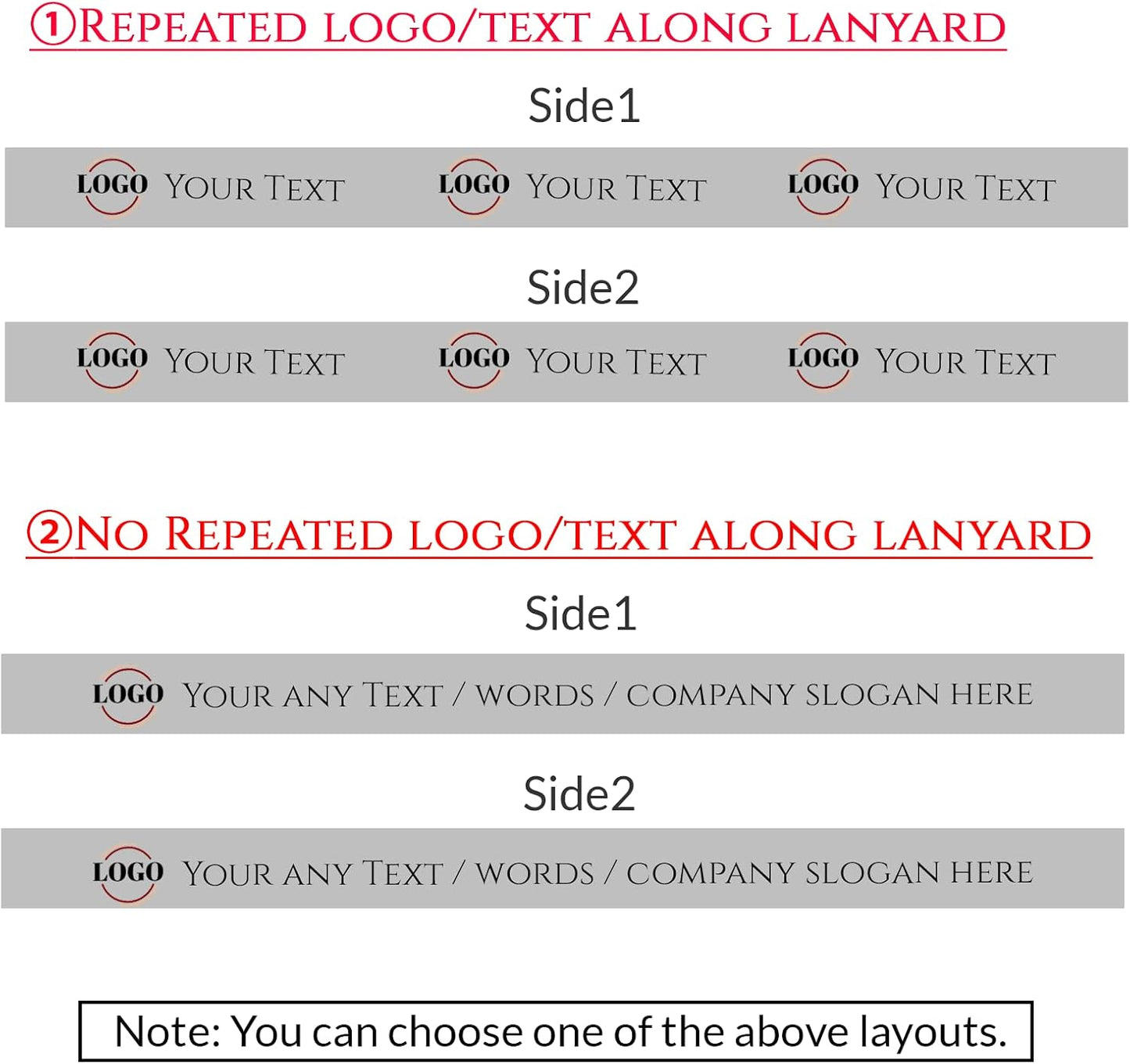 XRLSG Personalized Custom Lanyards with Logo/Photo/Text/Name for Office, School, Event