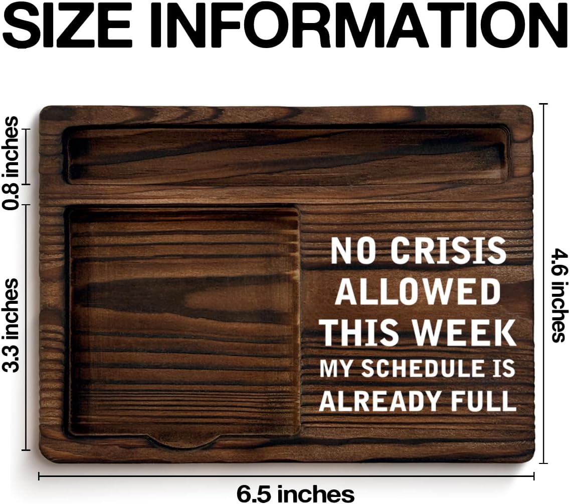 Funny Boss Gifts for Women Men, Gag Gifts for Boss Leader Boss's Day Birthday, No Crisis Allowed This Week My Schedule is Already Full Sticky Note Holder Office Cubicle Decor