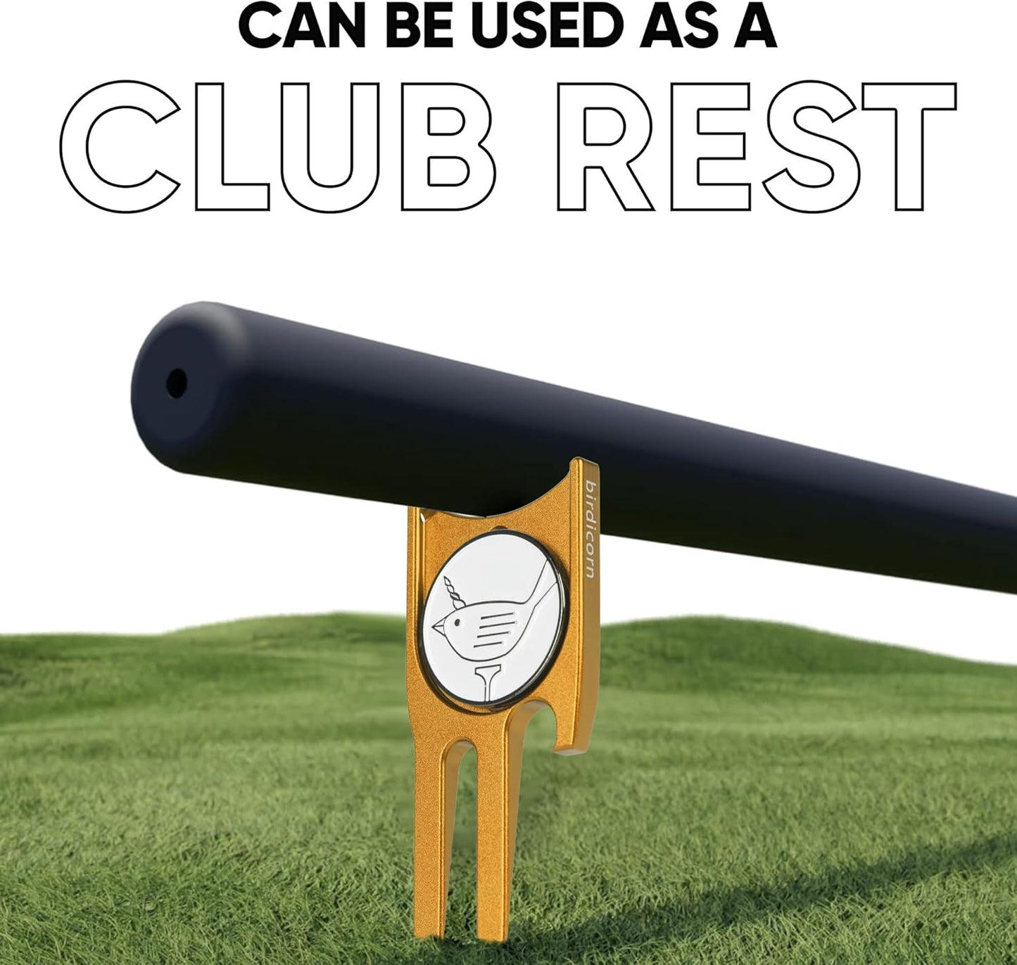 Birdicorn Golf Divot Repair Tool & Golf Ball Marker 6-in-1 Golf Divot Tool