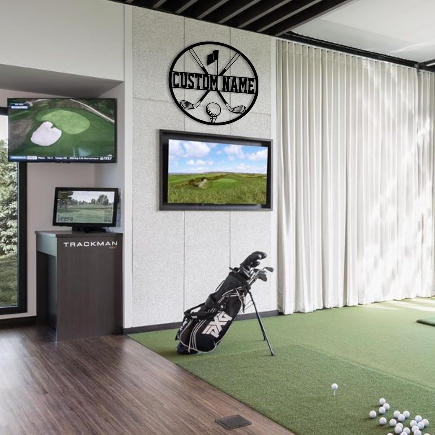 Personalized Golf Metal Wall Art, Vintage Golf Wall Decor, Custom Signs Outdoor Metal, Sports Theme Home Decor for Man Cave Office Garage Bar, Personalized Golf Gifts for Men Dad Father Color02